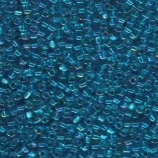 8/0 Miyuki Triangle Seed Beads - Blue Lined Aqua - 12.5gm