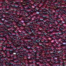 8/0 Miyuki Triangle Seed Beads - Colour Lined Amethyst/Rose - 12.5gm