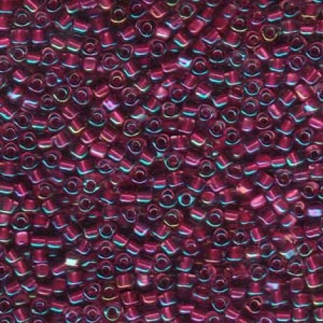 8/0 Miyuki Triangle Seed Beads - Colour Lined Amethyst/Rose - 12.5gm 8/0 Miyuki Triangle Seed Beads - Colour Lined Amethyst/Rose - 12.5gm