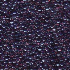 8/0 Miyuki Triangle Seed Beads - C/Lined Amber/Purple