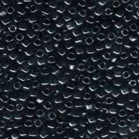 8/0 Miyuki Triangle Seed Beads - Opaque Black - 12.5gm