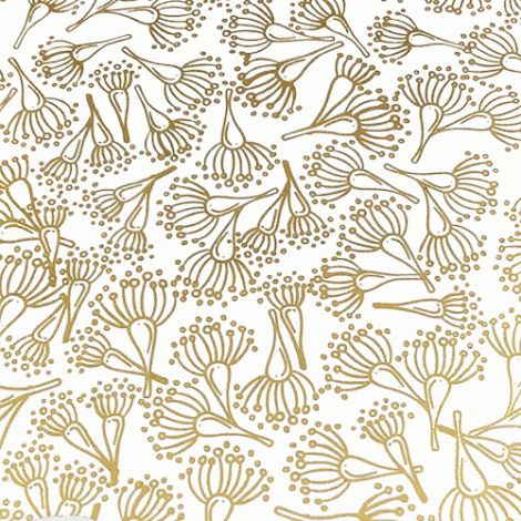 9.5x13.5cm Coral Cockatoo Gold Foil Water Transfer Sheet - Mini Eucalyptus
