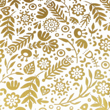 9.5x13.5cm Coral Cockatoo Gold Foil Water Transfer Sheet - Folk Garden