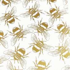 9.5x13.5cm Coral Cockatoo Gold Foil Water Transfer Sheet - Bees