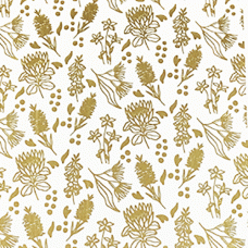 9.5x13.5cm Coral Cockatoo Gold Foil Water Transfer Sheet - Australian Botanicals Bottlebrush