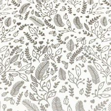9.5x13.5cm Coral Cockatoo Silver Foil Water Transfer Sheet - Christmas Flora