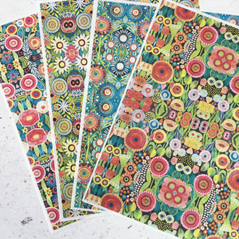 9.5x13.5cm Coral Cockatoo Water Soluble Transfer Sheets - Contemporary Wild Flowers 9.5x13.5cm Coral Cockatoo Water Soluble Transfer Sheets - Contemporary Wild Flowers