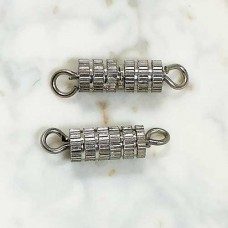 16x4mm Nickel Plated Screw Clasps - Pack of 2