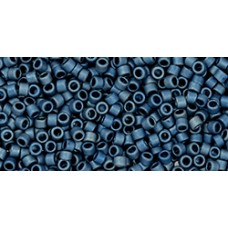 15/0 Toho Seed Beads - Treasure #1 High Metallic Matte Mediterrean Blue - 8-9gm