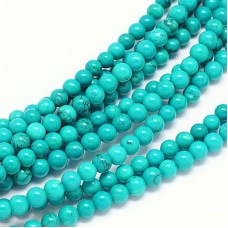 4mm Sinkiang Turquoise Round Gemstone Beads