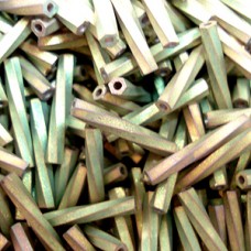 12mm Miyuki Twisted Bugles - Matte Met Khaki Iris - 12.5gm