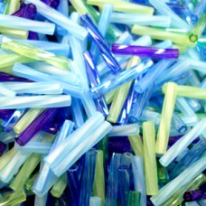 12x2mm Miyuki Twisted Bugle Mix - Jeweltone - 12.5gm