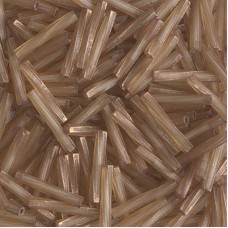 12mm Miyuki Twisted Bugles- Gold Antique Matte Transparent Topaz - 12.5gm