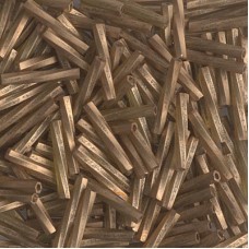 12mm Miyuki Twisted Bugles - Gold Ant Matte Chartreuse - 12.5gm