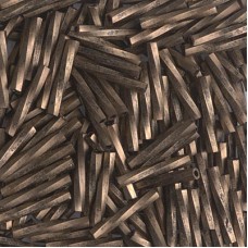 12mm Miyuki Twisted Bugles- Gold Ant Matte Black - 12.5gm