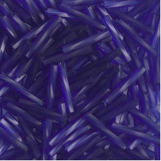 12mm Miyuki Twisted Bugles - Transparent Dark Cobalt - 12.5gm