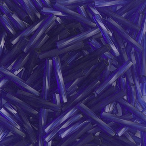 12mm Miyuki Twisted Bugles - Transparent Dark Cobalt - 12.5gm