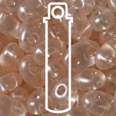 Czech 2.5x5mm Twin Beads - Crystal Beige Pearl - 23gm