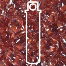 Czech 2.5x5mm Twin Beads - Crystal Orange Col Lined - 23gm