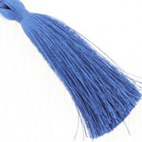 77mm Turkish Silk Thread Long Tassels - Royal Blue