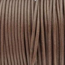 2mm Mediterranean Leather Round Cord - Taupe