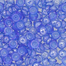 4x2mm Czech Teacup Beads - Luster Iris Sapphire