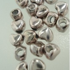 4mm Antique Silver Tiny Heart Beads