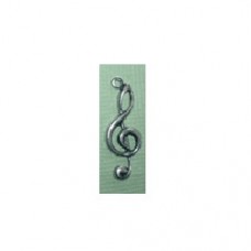 19mm Sterling Silver Plated Treble Clef Charm - Pack of 5