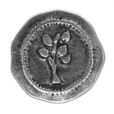 22mm Rustic Tree Antique Silver Button with Shank