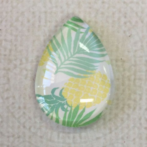 18x25mm Art Glass Backed Teardrop Cabochons - Trees + Flowers 1 - each 18x25mm Art Glass Backed Teardrop Cabochons - Trees + Flowers 1 - each