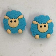 23mm Baby-Safe Blue Sheep Teething Beads or Knitting Needle Protector Tips