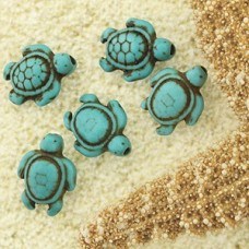 13x18mm Turquoise Magnesite Turtle Beads