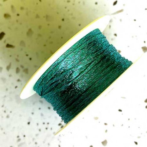 1mm Metallic WireLace Ribbon - Turquoise - Per metre 1mm Metallic WireLace Ribbon - Turquoise - Per metre