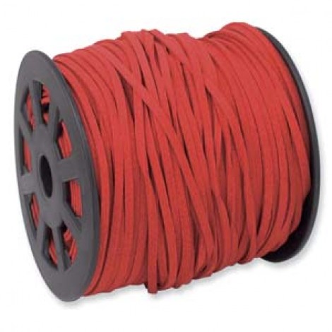 3mm Ultra Micro Fiber Suede Cord - Red - Per 5 metres 3mm Ultra Micro Fiber Suede Cord - Red - Per 5 metres