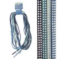 5x2mm Beadsmtih Studded Microfiber Faux Suede Cord - Blues Mix - 2m x 4 Colours