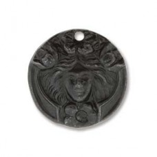 16.5mm Maidenflower Vintaj Arte Natural Brass Drops - Pack of 2