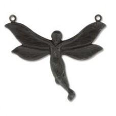 52x32.5mm Fairy Flight Vintaj Arte Natural Brass Charm - Each