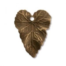 18x14mm Vintaj Natural Brass Woodland Leaf Charm - Pack of 2