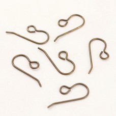 20x10mm Vintaj 21ga Natural Antique Brass Earwires - Pack of 2 Pair