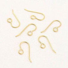 20x10mm Vintaj 21ga 10K Gold Plated Earwires - Pack of 2 Pair