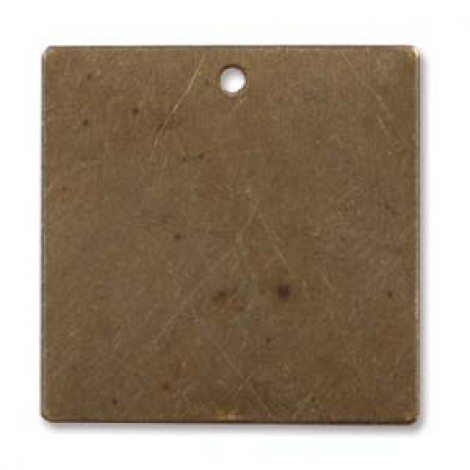20mm Vintaj Natural Brass Altered Blank - Square - Pack of 4