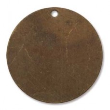25mm Vintaj Natural Brass Altered Rustic Series Small Circle Blank - Pack of 6