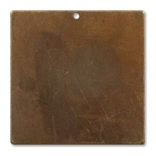 29mm Vintaj Natural Brass Altered Blank - Square - Pack of 4