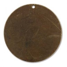 25mm Vintaj Natural Brass Small Circle Blank w/hole - Pack of 4