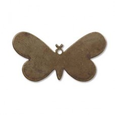 33x18mm Vintaj Natural Brass Fairy Butterfly Blank - Pack of 4
