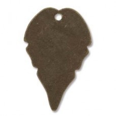 27x18mm Vintaj Natural Brass Trailing Leaf Drop - Pack of 5
