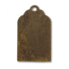 21x13mm Vintaj Natural Brass Luggage Tags - Pack of 4