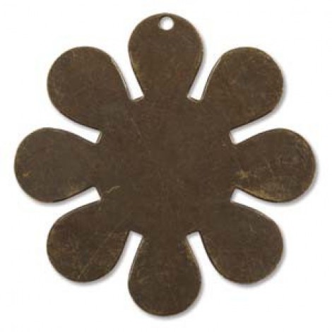 40mm Vintaj Natural Brass Modern Flower Blank Drop - Pack of 5 40mm Vintaj Natural Brass Modern Flower Blank Drop - Pack of 5