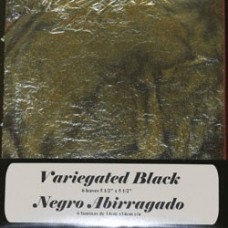 La D'Ore Variegated Black Foil Leaf - Pk 6 leaves