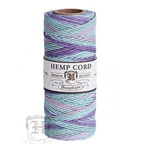 1mm (20lb) Hemptique Hemp Cord - Variegated Pastel